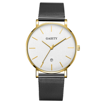 

Gobestart Business Fashion Simple Simple Casual Calendar Net With Strap Mens Watch