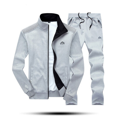 

Toponeto Mens Autumn Winter Solid Sweatshirt Tops Pants Sets Sports Suit Tracksuit