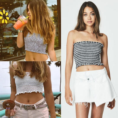 

Women Bandage Off Shoulder T-Shirt Crop Tops Camisole Summer Casual Blouse Shirt