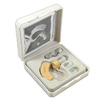 

JECPP Hearing Aids Sound Amplifier Battery Powered In Ear Hearing Enhancement Device with Storage Case for Adults & Seniors
