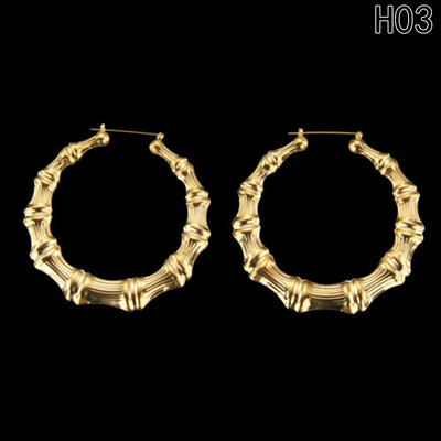 

Luxury Gold Rock Hip-Hop Style Big Hollow Earrings Hoop Circle Women Jewelry