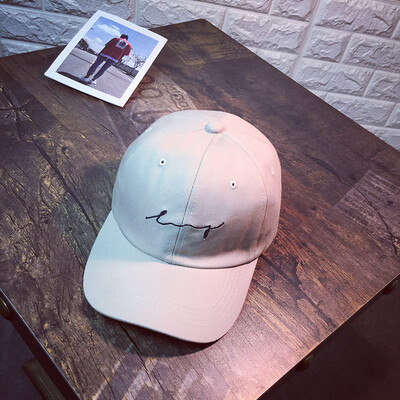 

Hat girl spring&summer new letter embroidery curved brim baseball hat trendsetter Korean casual versatile sun visor cap man