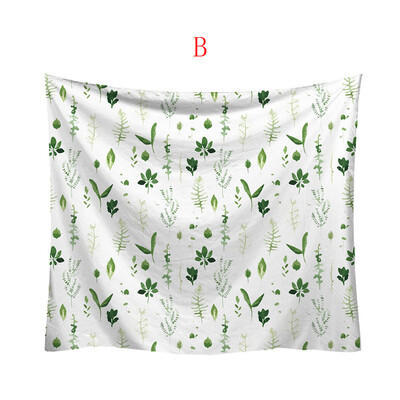 

Toponeto Fashion Tapestry Green Leaf Pattern Fresh Style Decorative Tapestry Home Decor