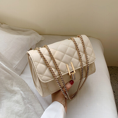 

Qiao Bani 2019 on the new Korean fashion Dongdaemun simple rhombic chain bag wild single shoulder diagonal handbag