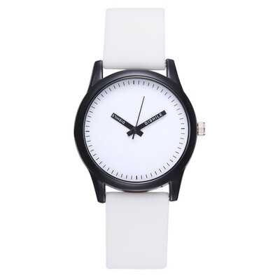 

Fashion trendy solid color high-end watches micro-selling womens models simple PU silicone quartz watch