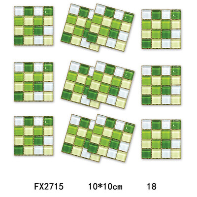 

〖Follure〗18PCS 3D Self-adhesive Wall Stickers Simulation European Geometric Tile Stickers