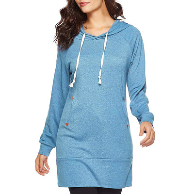 

Starmoon Women Long Sleeve Solid Tunics Pocket Pullover Hoodie Sweatshirt Blouse Tops