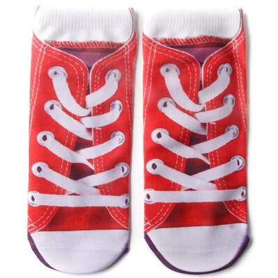 

Ailizhen Two pairs Creative 3D socks printed three-dimensional short socks for men&women
