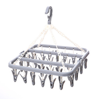 

32 Pegs Hanger SocksUnderwearClothes Hanger Folding Inoutdoor Modern