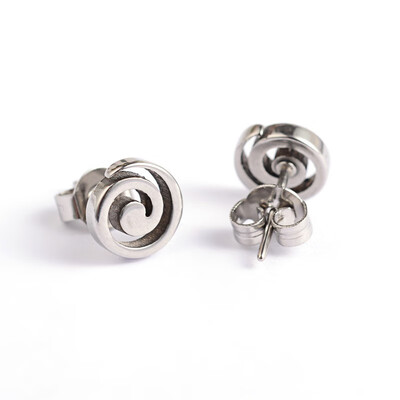 

Vortex 304 Stainless Steel Ear Studs Stainless Steel Color 7mm Pin 07mm