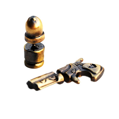 

3D Earrings Faux Pistol Gun Bullet Cartridge Stud Earrings Alloy Puncture Piercing Ear Ring Rock Punk Style Women&Men Jewelry