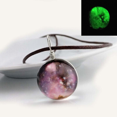 

Glas Edelstein Halskette Harajuku Star Sternenhimmel leuchtenden Schmuck neue