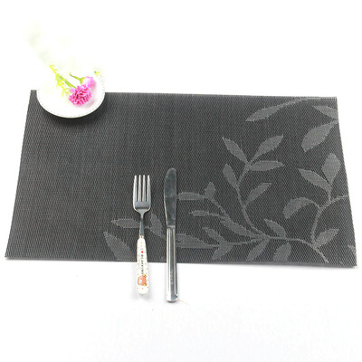 

Kitchen Jacquard PVC Home Dining Table Mat Non-slip Waterproof Placemat Decor