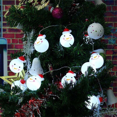 

Siaonvr Christmas 10 LED String Light Snowman Santa Claus Fairy Light Party Home Decor