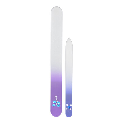 

2 Pcs Nail File Crystal Glass Manicure File Nail Buffer for Natural&Acrylic Nails Nail Art Tool