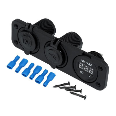 

Dual USB Car Cigarette Lighter Socket Splitter Charger Adapter Power Socket Digital Voltmeter