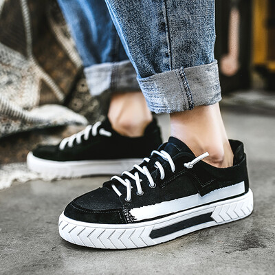 

Korean version of mens shoes summer casual canvas sneakers autumn personality all-round student trendy shoes