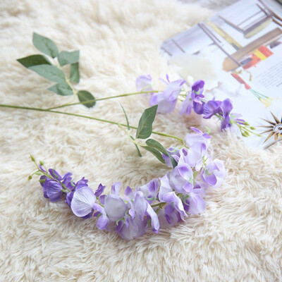

Toponeto Artificial Silk Wisteria Fake Garden Hanging Flower Plant Vine Wedding Decor