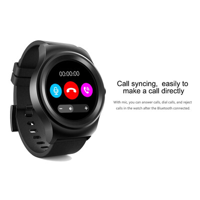 

SMA Round Smart Watch 13-Inch IPS Display MTK2503A Activity Tracker Call Syncing Message Notification 300mAh 128MB64MB Music Con