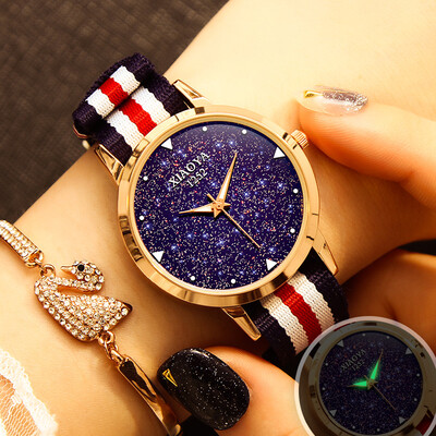

Womens Watch Female Student Waterproof Fashion Korean Simple Leisure Starry Sky with Unicorn