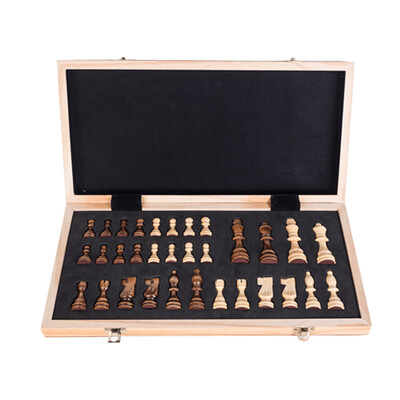 

Portable Wooden Magnetic Chessboard Folding Board Chess Game International Chess Set For Party Family Activities