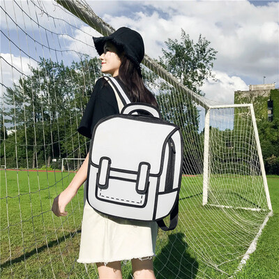 

Lin Miaomiaos schoolbag cartoon 3d girls school backpack student 2d school backpack