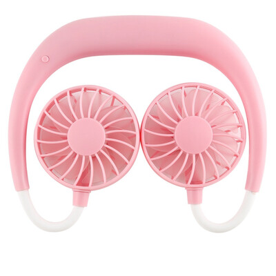 

〖Follure〗Rechargeable Portable USB Neckband Lazy Neck Hanging Style Dual Cooling Fan