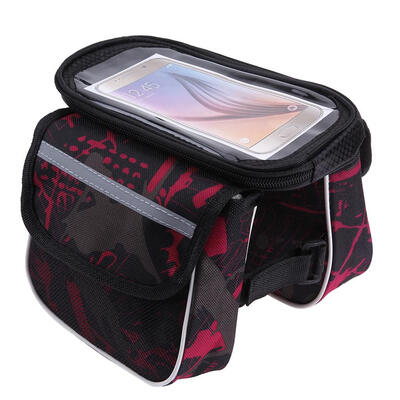 

MTB Bicycle Top Tube Bag Touch Screen Mountain Bike Front Frame Phone Bag