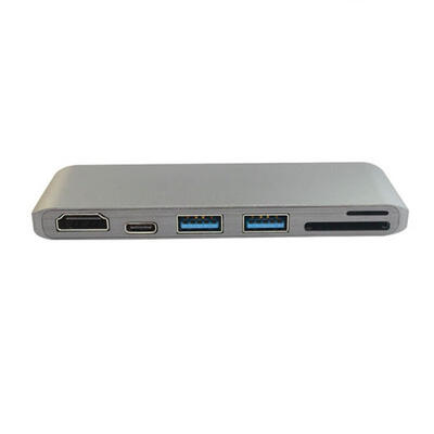 

Type-C Hub 6-in-1 USB C Adapter With 2 USB 30 HDMI USB C PD Charging Port SDTF Reader For Type-C Laptops Devices