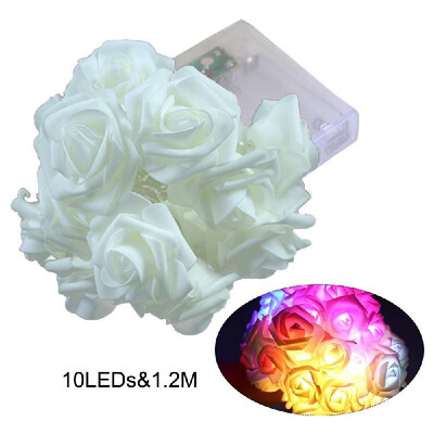 

10LEDs Lamp String 12M Rose Christmas Holiday Lights Valentine Wedding Decoration Flower Bulbs LEDs Lamp