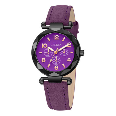 

RM Geneva Fashion Womens Watch Roman Numerals Leather Analog Quartz Wrist Watches