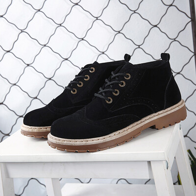 

Imitation cowhide high-top Martin shoes retro Brock plus velvet Martin boots men