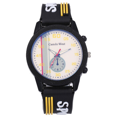 

Explosive models of mens sports silicone watches students casual outdoor quartz watch mens section