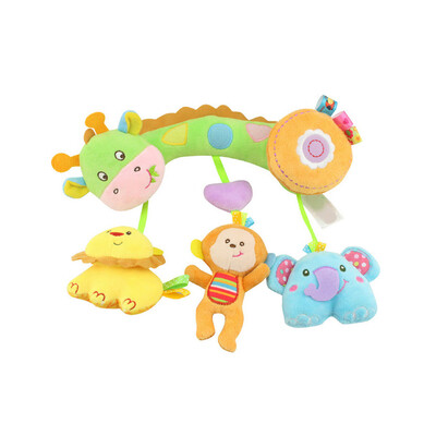 

Tailored Baby Music Baby Rattle Plush Teether Baby Carriage Hanging Bell Toy Doll