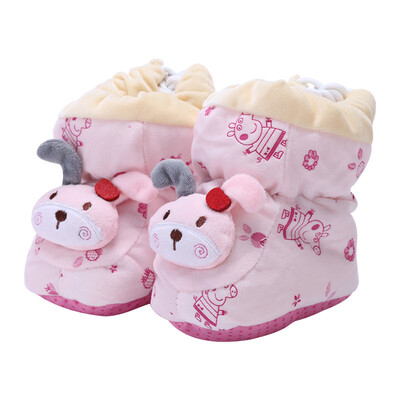 

Newborn Toddler Cartoon Crib Shoes Winter Warm First Walkers baby Girls Boys Shoes Soft Sole Anti Slip Booties for 0-9M