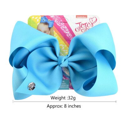 

Solid color large bow fabric ribbed polyester bow hairpin girl hair accessories