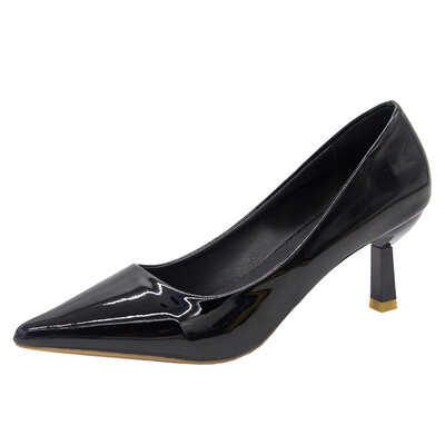 

Summer Korean fashion slim heel high heel fashion woman chic pointed sexy Baitao shallow-mouthed single shoe woman