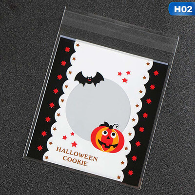 

Baking Packing Self-Adhesive Bag Sweet Halloween Pumpkin Self - Sticky Biscuit Candy Wrapper Bag