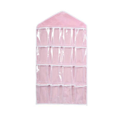

16 Pockets Transparent Hanging Storage Bags Socks Bra Underwear Organizer for HomeTravelling