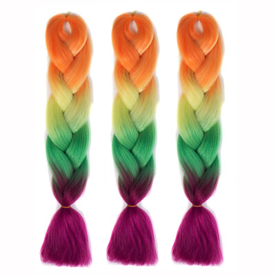 

Gobestart 1PC New Fashion Womens Gradient Long Braid Wavy Party Wigs J