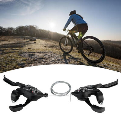 

Greensen 1 Pair Aluminium Alloy 21S24 Speed Brake Lever Shifter for MTB Mountain Bike Bicycle