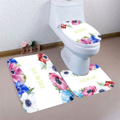 

〖Follure〗3pcs Colorful Pattern Non-Slip Bath Mat Bathroom Kitchen Carpet Doormats Decor