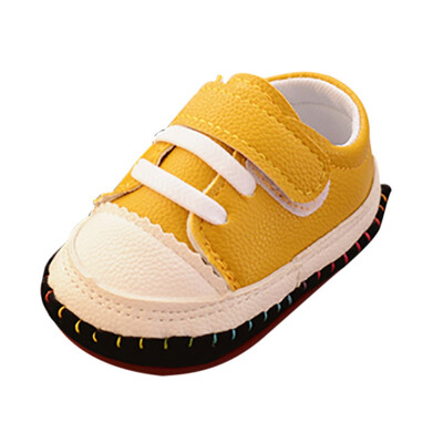 

New Baby Girls Boys First Walkers Color-stitching Shoes Soft Bottom Toddler Baby Shoes For 6-18M Kids
