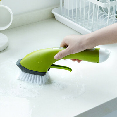 

Gobestart Add Liquid Cleaning Brush Kitchen Bathroom Corner Dusting Brush