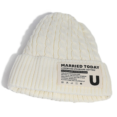 

Woolen hat lady autumn&winter Korean version 100 knitted hats student couples thicken&keep warm cold hats mens tide
