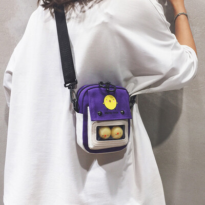 

Cute small bag female bag new 2019 fashion canvas bag summer small fresh wild ins shoulder Messenger bag