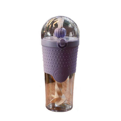 

Creative straw bottle Unbreakable Frosted Leak-proof Plastic kettle Portable Water Bottle for Travel Yoga Running Camping