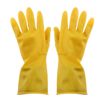 

1 Pair Natural Latex Gloves Acid Alkali Resistant Garden Working Gloves