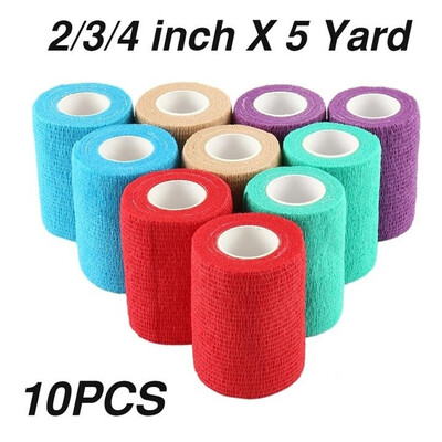 

10Pcs Waterproof Self-Adhesive Cohesive Wrap Bandage Flexible Self-Adhering Bandage