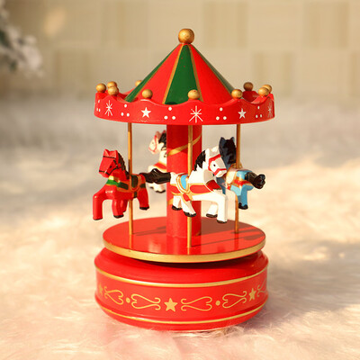 

Toponeto wood Music Box Christmas Decoration Xmas Kids Toy Children Gift